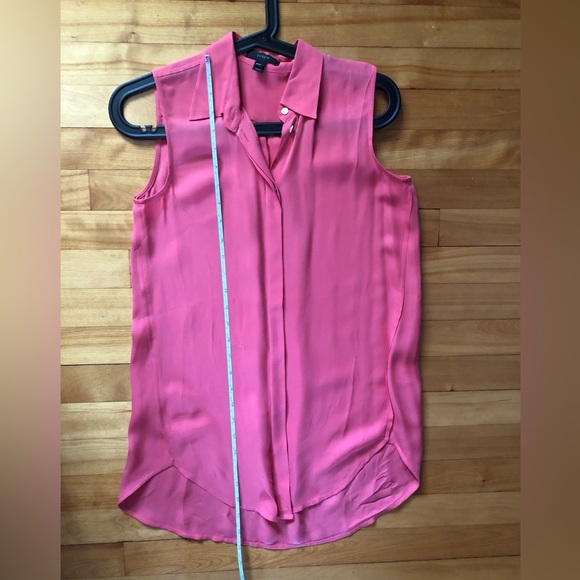 J crew sleeveless pink silk tunic shirt size 00p - Picture 6 of 7